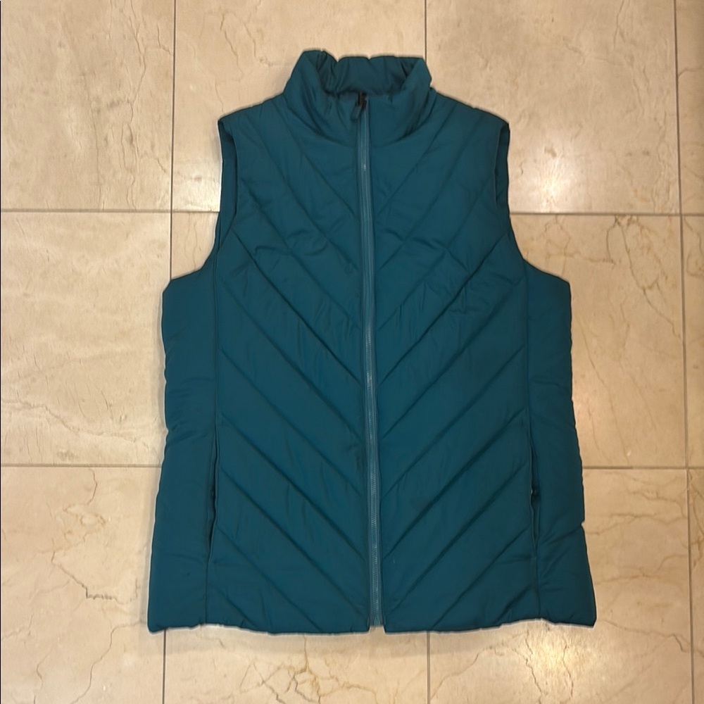 Lands' End Teal Puffer Vest
